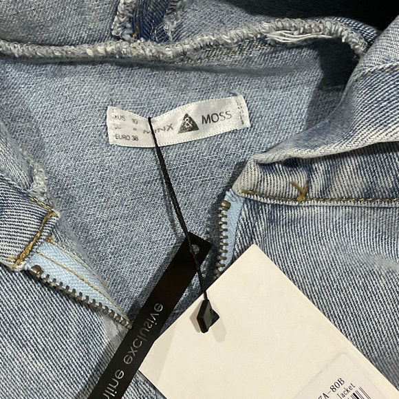 Ally fashion light blue hooded crop jacket - Picture 3 of 4